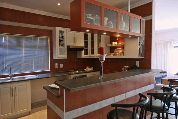 Open-plan kitchen and dining area